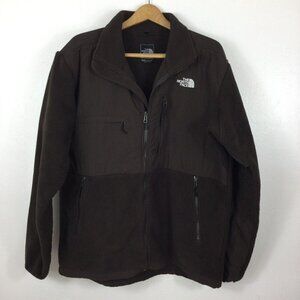 The North Face Windbreaker Jacket Men Size XL BROWN Embroidered Logo Long Sleeve